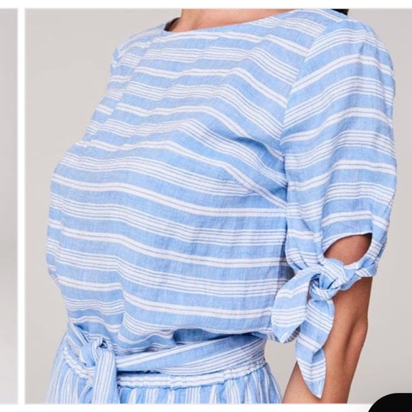 Lauren Ralph Lauren Ansley Striped Linen Jumpsuit. - Picture 5 of 16